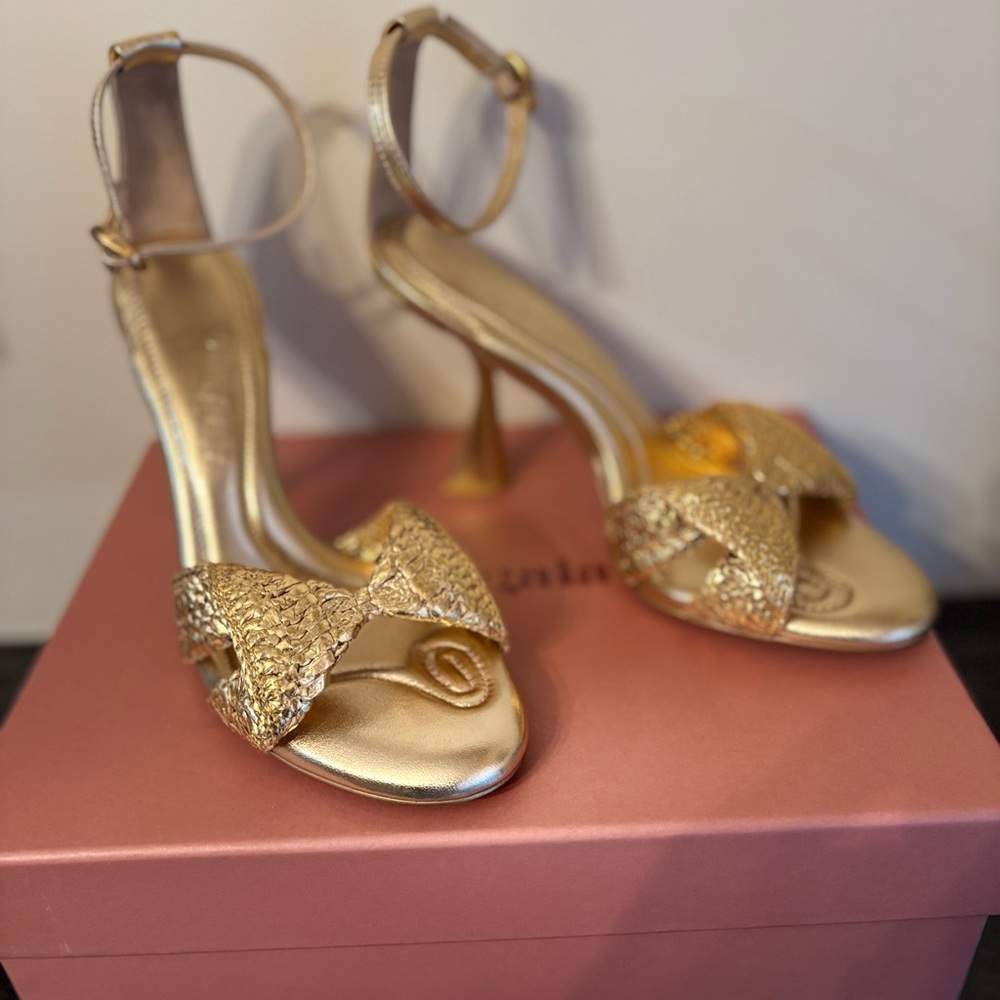 Cult Gaia Gold Textured Heels - Picture 6 of 6